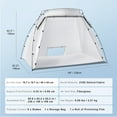 thumbnail image 4 of VEVOR Portable Paint Booth, Larger Spray Paint Tent with Built-in Floor & Mesh Screen, 7.5x5.2x5.2ft Spray Paint Shelter, Painting Tent Station for Furniture DIY Hobby Tool, 4 of 10