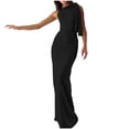 thumbnail image 2 of Women's One Shoulder Dress, Elegant Evening Dress with Adjustable Sash and Backless Slit Design, Casual Long Party Dress for Women, 2 of 6