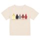 thumbnail image 1 of Camiseta de algodón para niños y niñas, con estampado de pollo, color liso, cómoda y de manga corta, color beige., 1 of 4