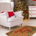 thumbnail image 4 of Holly Rug Merry Christmas Doormat Outdoor Entrance Christmas Rug for Outdoor Welcome Mats for Front Door, Brown Indoor Christmas Mat Non Slip Doormat Indoor or Outdoor for Home Decor, 30 X 17 Inch, 4 of 6