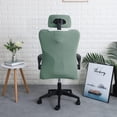 thumbnail image 4 of Fundas protectoras FORCHEER para silla de oficina ergonómica con reposacabezas, repelentes al agua, verde militar, 4 of 8