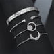 thumbnail image 2 of Cadena redonda de moda, pulsera abierta con nudo geométrico, pulsera con cadena geométrica redonda y nudo, 2 of 4