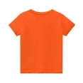 thumbnail image 5 of Jinhomg Boys Girls Cute Graphic Tees Novelty American Flag Crew Neck Shirts Loose Fit Comfy Short Sleeve Patriotic Tops Orange 150, 5 of 8