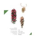 thumbnail image 3 of Enredadera de rosas artificiales, tubo de calefacción montado en la pared de vid de flores falsas, techo de decoración de sala de estar interior, planta de vid de flores de plástico (2 rosas de champán para colgar en la pared) ILoveMilan  JM, 3 of 5