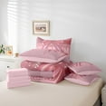 thumbnail image 6 of Homewish Girls Female Cartoon Ribbon Bow Twin Bedding Sets 7-Piece,Splash Bling Glitter Bedding Comforter Set Microfiber,Dreamy Princess Bow Knot Breathable Sheet Sets,Breathable Home Decor, 6 of 8