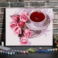 thumbnail image 3 of 12x16 pulgadas DIY pintura al óleo sobre lienzo pintura por número Kit flor patrón de fruta para adu Abanopi Tipo 3, 3 of 7