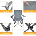 thumbnail image 4 of KingCamp Sillas Plegables para Camping, Silla para Acampar Plegable de Césped, Portátiles Para Adultos Apoyo Al Aire Libre 220lbs, 4 of 5