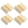 thumbnail image 4 of ColoMX 4 bisagras de metal duraderas, bisagras vintage de triple pliegue, bisagras retro para puertas, bisagras de madera para cofres, herrajes de cierre de gabinetes, bisagras para gabinetes., 4 of 7
