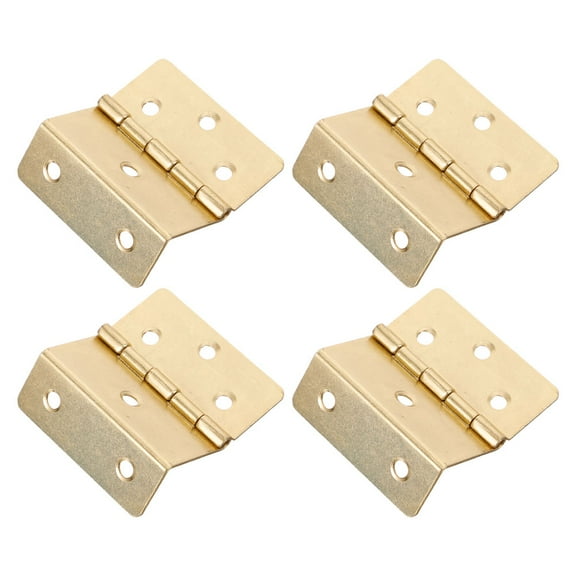 Zehuanyu 4pcs Durable Metal Hinges Vintage Triple-Fold Hinges Retro Hinges For Doors Wooden Chest Hinges Cabinet Closing Hardware Cabinet Hinge