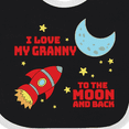 thumbnail image 4 of Inktastic I Love My Granny to the Moon and Back Boys or Girls Baby Bib, 4 of 4