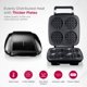 thumbnail image 3 of mywaffle Classic Waffle & Chaffle Maker – Para desayuno, churro, ceto, gofres belgas y postre – Superficie antiadherente, platos extra profundos y fáciles de limpiar, perfecto para individuos y, 3 of 5