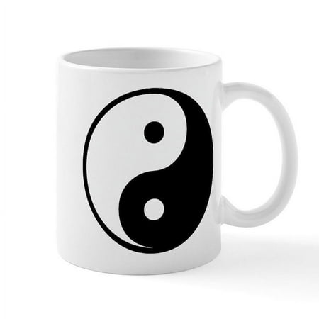 CafePress - Yin Yang Symbol Mug - 11 oz Ceramic Mug - Novelty Coffee Tea Cup