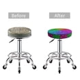 thumbnail image 5 of Kll Colorful Glitter Round Bar Chair Cushion Cover 14 Inch,Bar Stool Protector With Elastic, Soft Washable, 5 of 7