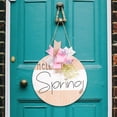 thumbnail image 4 of AMLESO Panneau de Porte en Bois Hello Spring pour Bureau Café, 4 of 7