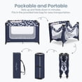 thumbnail image 5 of Dream On Me Zodiak Portable Playard with Carry Bag & Shoulder Strap, Navy, 5 of 8
