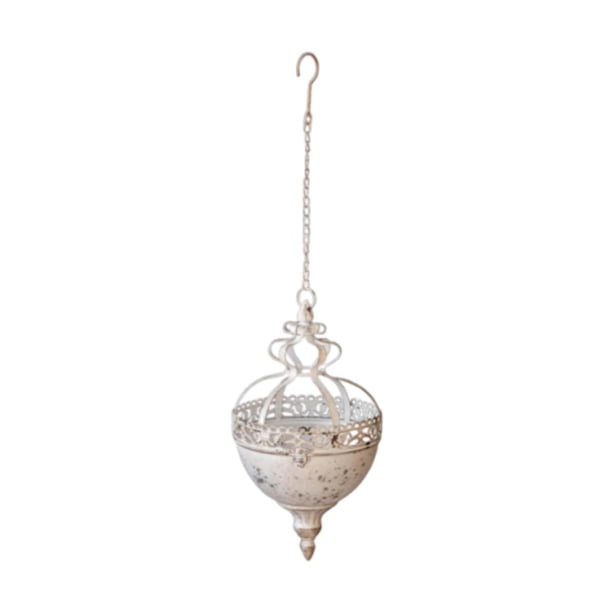 Iron Hanging Basket Planter Cesto Metálico Florero Colgante Pared Resistente Diseño Europeo Retro Decorativo Adecuado para Regalo de Bienvenida Decora