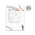thumbnail image 4 of BASEBALL Prediction and Advice Cards - Pack of 25 - Sports Navy Blue BOY Baby Shower Games, Wishes for New Parents Mom & Dad to be Mommy & Daddy Message Little Slugger Shower Activity G900-PDAV, 4 of 4