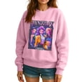 thumbnail image 2 of Kpop Demon Hunter Huntrix Merch Sweatshirt Women Men Casual Crewneck Long Sleeve Pullover Clothes Crewneck Sweatshirt For Women Fall#Pink S, 2 of 5