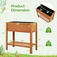 thumbnail image 3 of Gymax Raised Garden Bed 39'' L x 19.5'' W x 39'' H Fir Wood Planter Box w/ Bottom Storage Shelf, 3 of 10