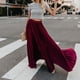 thumbnail image 5 of Faldas Para Mujer Moda Cintura Alta Pliegue Soild Vintage Loose Beach Wrap Maxi Falda Larga Odeerbi  ODB126945, 5 of 8