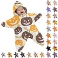 thumbnail image 6 of Mini Halloween Costumes Starfish Onesie, Fleece Romper Halloween Costumes, Adorable Starfish Outfit, Fleece Hooded Romper for First Halloween Photos, 6 of 6
