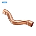 thumbnail image 3 of Unique Bargains U Shape Elbow 180 Degree Copper Pipe Fitting Sweat Welding Connection 22mm ID 2 Pack, 3 of 4