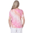 thumbnail image 2 of Alfred Dunner Womens Petite  Ombre Medallion Top With Lace Detail, 2 of 6