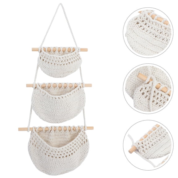 LEORX Onion Potato Storage Basket Wood 1Pcs