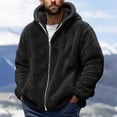thumbnail image 2 of Mens Fuzzy Sherpa Jacket Fleece Long Sleeve Zip Up Coat Thermal Plush Winter Cozy Outwear Warm Coats Outdoor Fashion, 2 of 4
