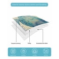 thumbnail image 5 of Quilts Twin Size Bedding Set, Teal Sea Turtle Lightweight Quilted Comforter, Summer Coastal Coral Ocean Linen Texture Soft Reversible Bedspread Coverlet with Pillow Covers for All Season, 68" x 86", 5 of 7