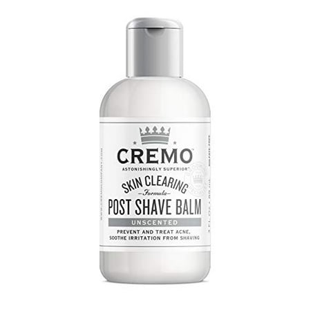 Cremo Unscented Post Shave Balm With Skin Clearing Formula Helps