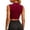 Red, variant on Womens Tank Tops with Built in Bras Mock Neck Crop Tank Top Slim Fit Quick Dry Solid Color Gym Workout Yoga Shirt,Red,S