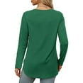 thumbnail image 4 of Towmus Womens Long Sleeve Crew Neck Shirts Side Split Basic Loose Tunic Tops for Women Casual Women's Fall Sweatshirts 2025, 4 of 6