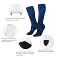 thumbnail image 3 of Vsdgher Sparkling Blue Glitter Knee Socks, High Socks Long Stretchy Sock Women Knee High Stocking, Long Socks for Women, 3 of 6