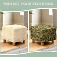 thumbnail image 7 of TSOVTHRID Forest Camo Hunting Print Ottoman Cover Square Stretch Ottoman Slipcover Thick Storage Footrest Stool Covers with Elastic Band Furniture Protector for Pets, 7 of 7