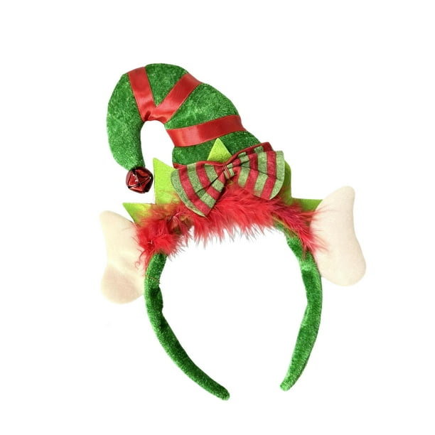 Diadema con gorro de elfo navideño, accesorio cómodo para fiestas, Halloween y cosplay. con oreja