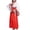 Deep Red#024, variant on Girls Ancient Chinese Traditional Hanfu Dress with Midi Skirt Festival Cosplay Fancy Dress Japanese Kimono Halloween Cosplay Performance Outfit Red 13-14 Years