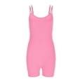 thumbnail image 4 of Women's Workout Yoga Short Rompers Tummy Control Spaghetti Straps Sleeveless Jumpsuits Seamless Athletic Bodysuits, 4 of 6