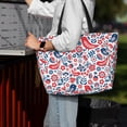 thumbnail image 4 of Wukai Birds Flowers Print Zipper Bag,large Beach Tote Bag,Waterproof Sandproof Bag,Grocery and Picnic Tote Travel Bag, 4 of 5