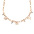thumbnail image 2 of HomeKingdee Butterfly Rhinestone Clavicle Necklace for Women - Gold Color​ Gold Color​ Plated Metal Chain Jewelry for Daily Outfit Matching, 2 of 5