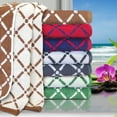 thumbnail image 4 of Decorative Diamond 2-Piece Cotton Bath Towel Set, Chocolate/Cream, 4 of 4
