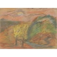 thumbnail image 2 of Arnold Peter Weisz-Kubínčan 24x18 Black Ornate Framed Double Matted Museum Art Print Titled: Hilly Landscape (1935-1944), 2 of 5