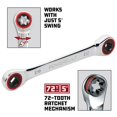 thumbnail image 4 of Powerbuilt 641760 Ratcheting Double Box-End E-Star Wrench - E10/E12, 4 of 5