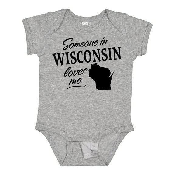 Inktastic Someone in Wisconsin Loves Me Boys or Girls Baby Bodysuit