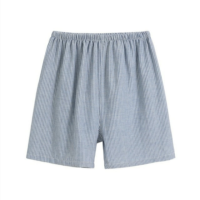 AherBiu Shorts de Pyjama pour Femmes en Coton et Lin Légers d'Été Décontractés à Jambes Larges
