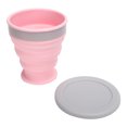 thumbnail image 2 of Foldable Water Bottle Silicone Retractable Cup Multifunctional Mug for Travel Outdoor SportsPink, 2 of 7