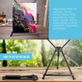 thumbnail image 5 of U.S. Art Supply 15" to 21" High Adjustable Black Aluminum Tabletop Display Easel with Arms, Portable Artist Tripod Stand, 5 of 6