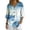 Multicolor-E, variant on Daiosportswear Women'S Linen Flower Print V-Neck Button Top Slim Fit Shirt,3/4 Length Sleeve Womens Tops Multicolor-B XXL(XXL)