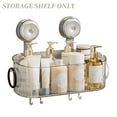thumbnail image 1 of Bathroom Suction Cups Shower Shelves Wall Mounted Storage Rack Draining Basket Organizer Accessories Bathroom Punch, 1 of 8
