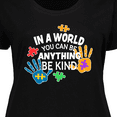 thumbnail image 4 of Inktastic In a World You Can Be Anything Be Kind Autism Awareness Women's Plus Size T-Shirt, 4 of 5